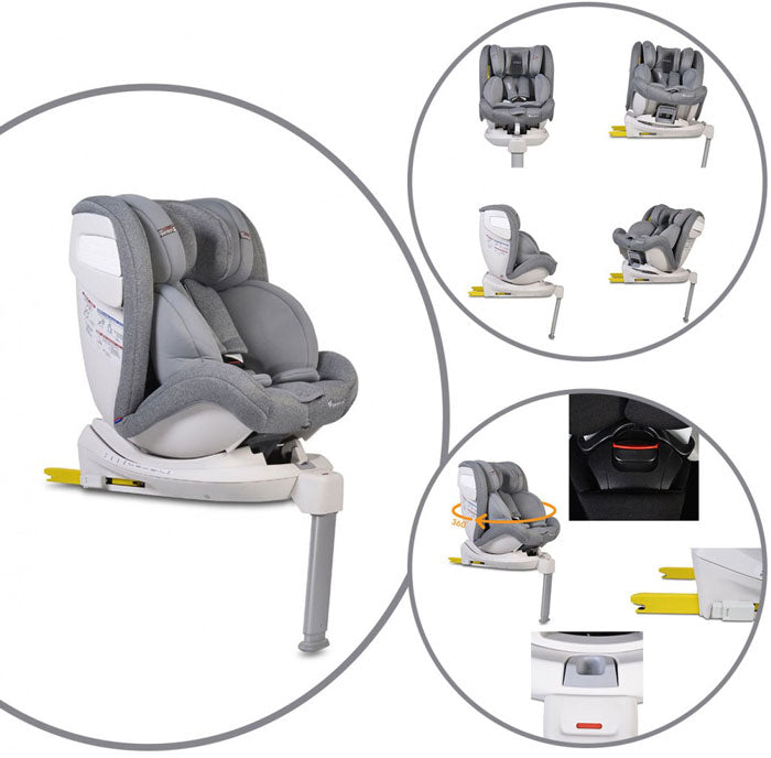 Cadeira auto Cangaroo Admiral light grey (0-36kg)