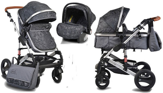 Carrinho de bebé 3 in 1 Moni Gala Premium Crystals (Grupo 0+)