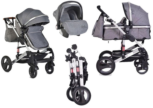 Carrinho de bebé 3 in 1 Moni Gala Premium Panther (Grupo 0+)