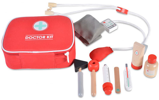 Kit médico em madeira 10 peças Moni