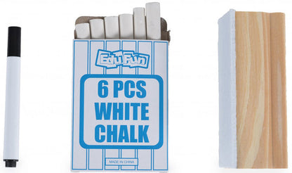 Quadro-negro em madeira dupla Face 4 peças Moni