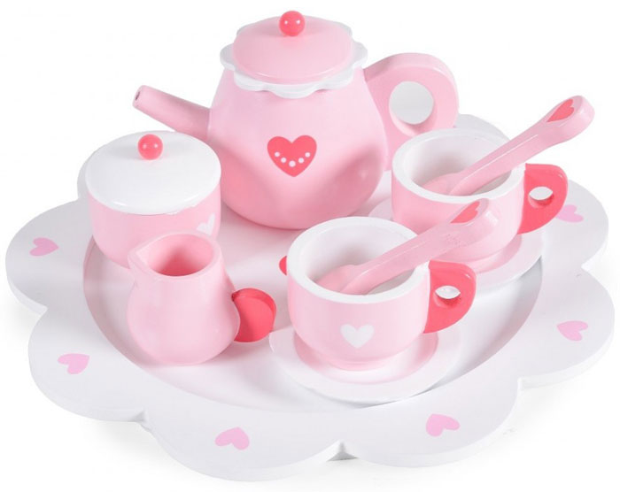 Conjunto para chá em madeira 12 peças Moni