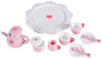 Conjunto para chá em madeira 12 peças Moni