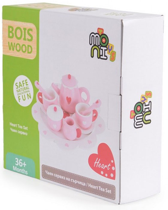 Conjunto para chá em madeira 12 peças Moni