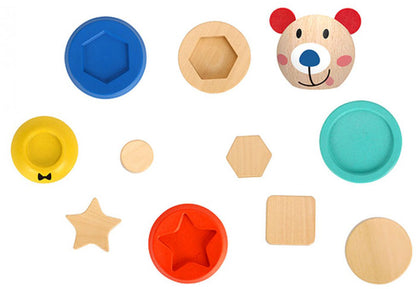 Torre  de 11 peças empilháveis em madeira Tooky Toy