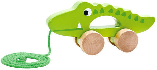 Brinquedo de arrasto crocodilo em madeira Tooky Toy