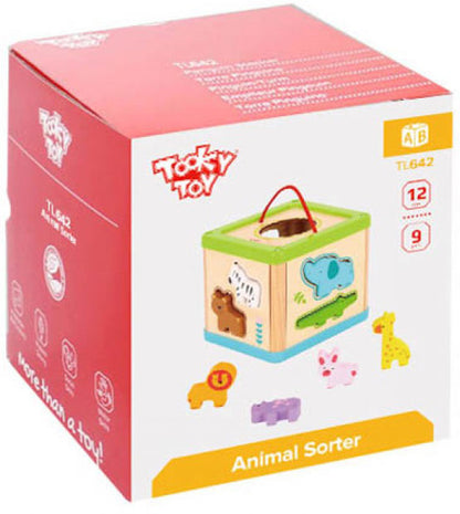 Classificador de animais 9 peças em madeira Tooky Toy