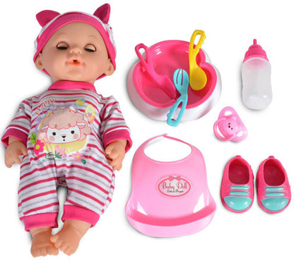 Boneca 31 cm com jogo alimentação Tutu Love