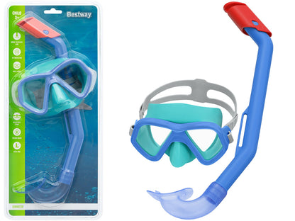 Conjunto Máscara e Tubo Bestway Dominator Azul e Verde