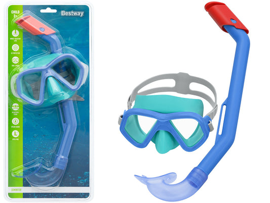 Conjunto Máscara e Tubo Bestway Dominator Azul e Verde