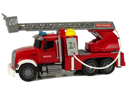 Camião bombeiros vermelho água luz som