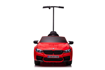 Carro elétrico BMW M5 com controlo parental vermelho lacado