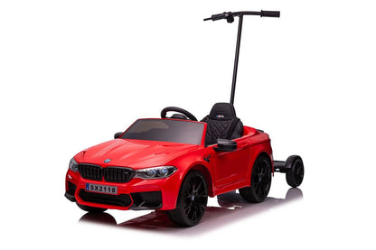 Carro elétrico BMW M5 com controlo parental vermelho lacado