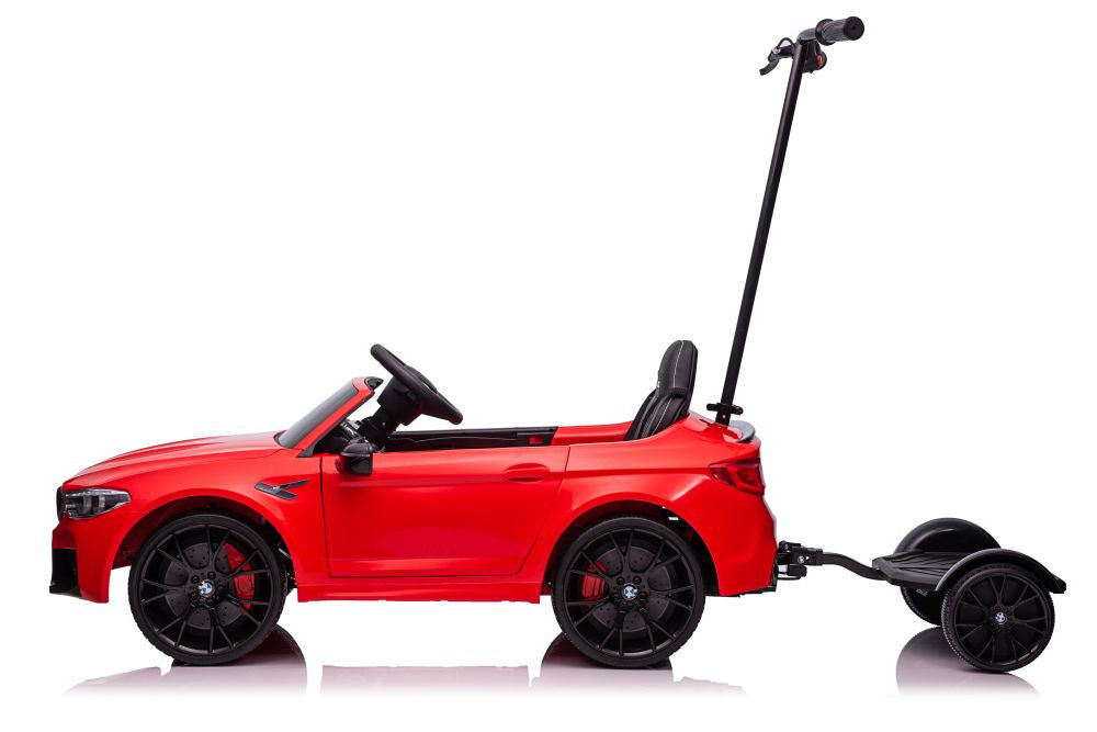 Carro elétrico BMW M5 com controlo parental vermelho lacado