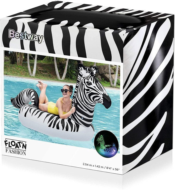 Colchão insuflável zebra LED 254 x 142 cm Bestway 41406