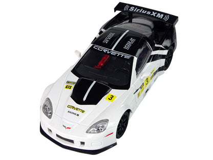 Carro telecomandado Corvette C6.R branco 1:18 luzes 2.4G