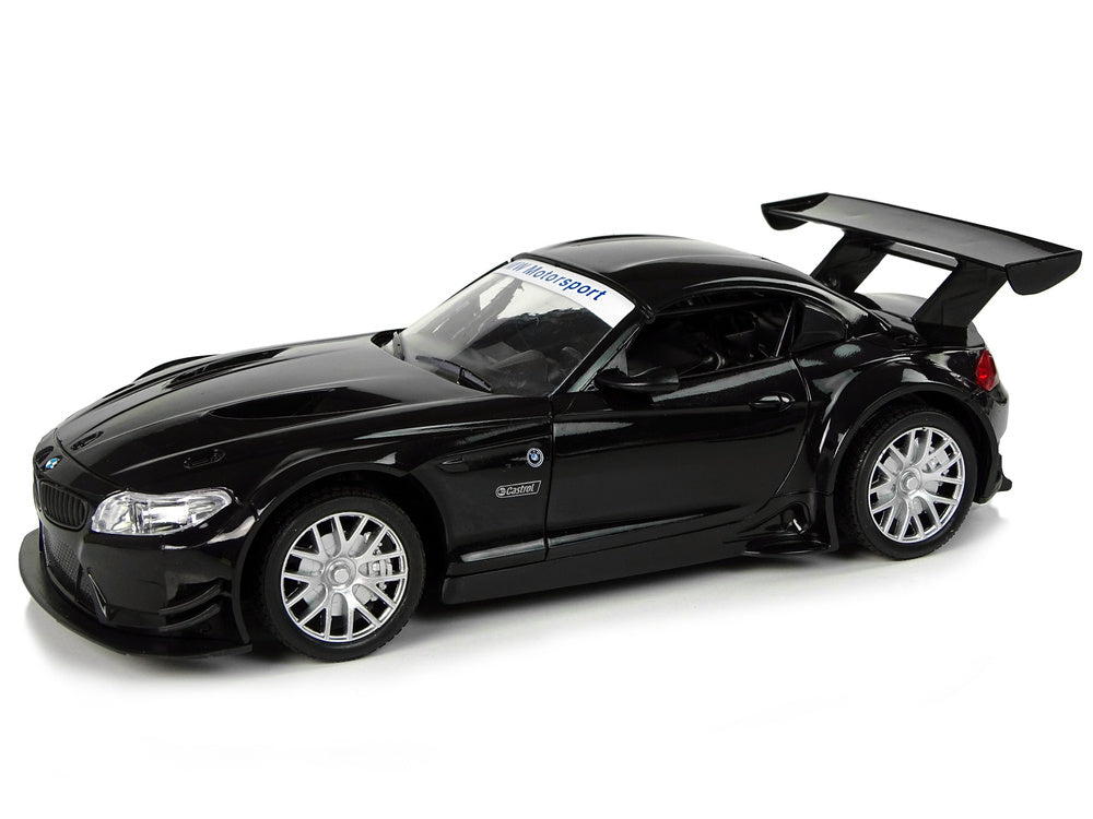 Carro telecomandado BMW Z4 GT3 preto 1:18 luzes 2.4G