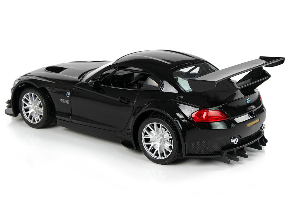 Carro telecomandado BMW Z4 GT3 preto 1:18 luzes 2.4G