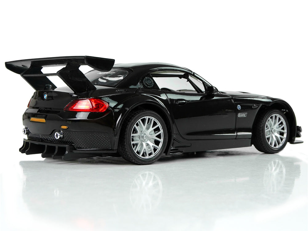 Carro telecomandado BMW Z4 GT3 preto 1:18 luzes 2.4G