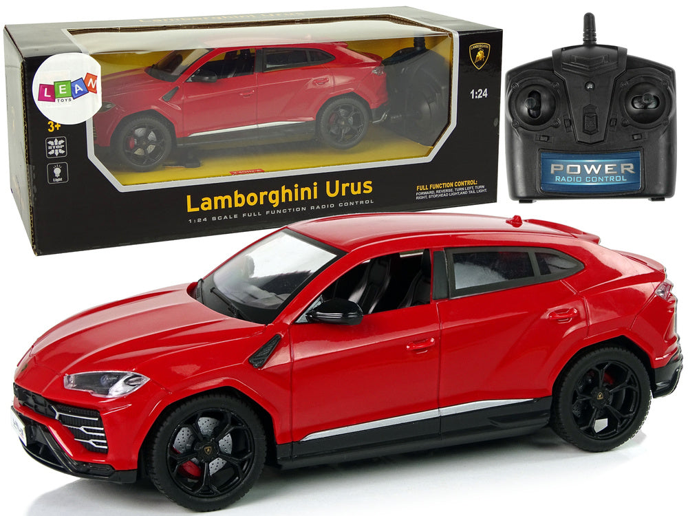 Carro telecomandado Lamborghini Urus vermelho 1:24 luzes 2.4G