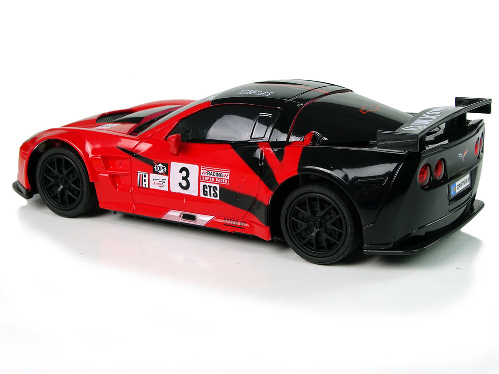 Carro telecomandado Corvette C6.R vermelho 1:24 luzes 2.4G
