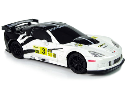 Carro telecomandado Corvette C6.R branco 1:24 luzes 2.4G