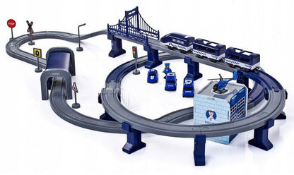 Comboio polícia cidade azul