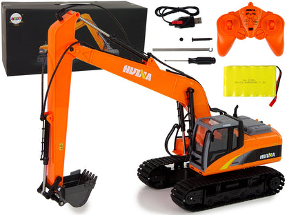 Escavadora crawler telecomandada 2.4GHz luzes 15 funções