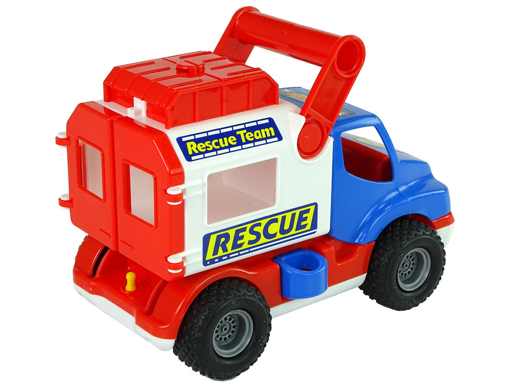 Carro resgate Polesie 41937 azul branco