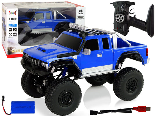 Carro telecomandado todo-o-terreno 4x4 azul 1:8