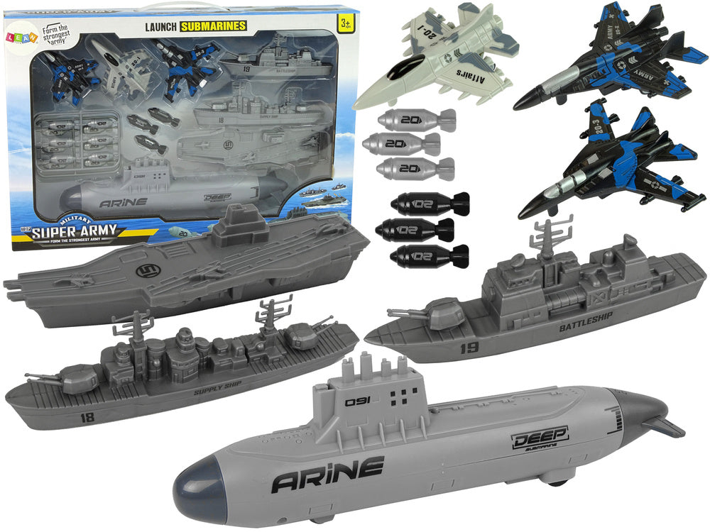 Base naval brinquedo jatos bombas