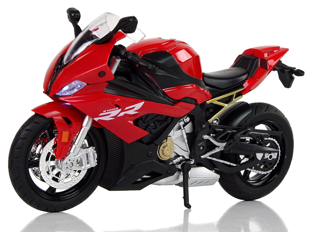 Moto BMW S1000RR vermelha com som e luz