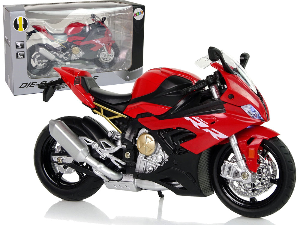 Moto BMW S1000RR vermelha com som e luz