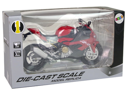 Moto BMW S1000RR vermelha com som e luz