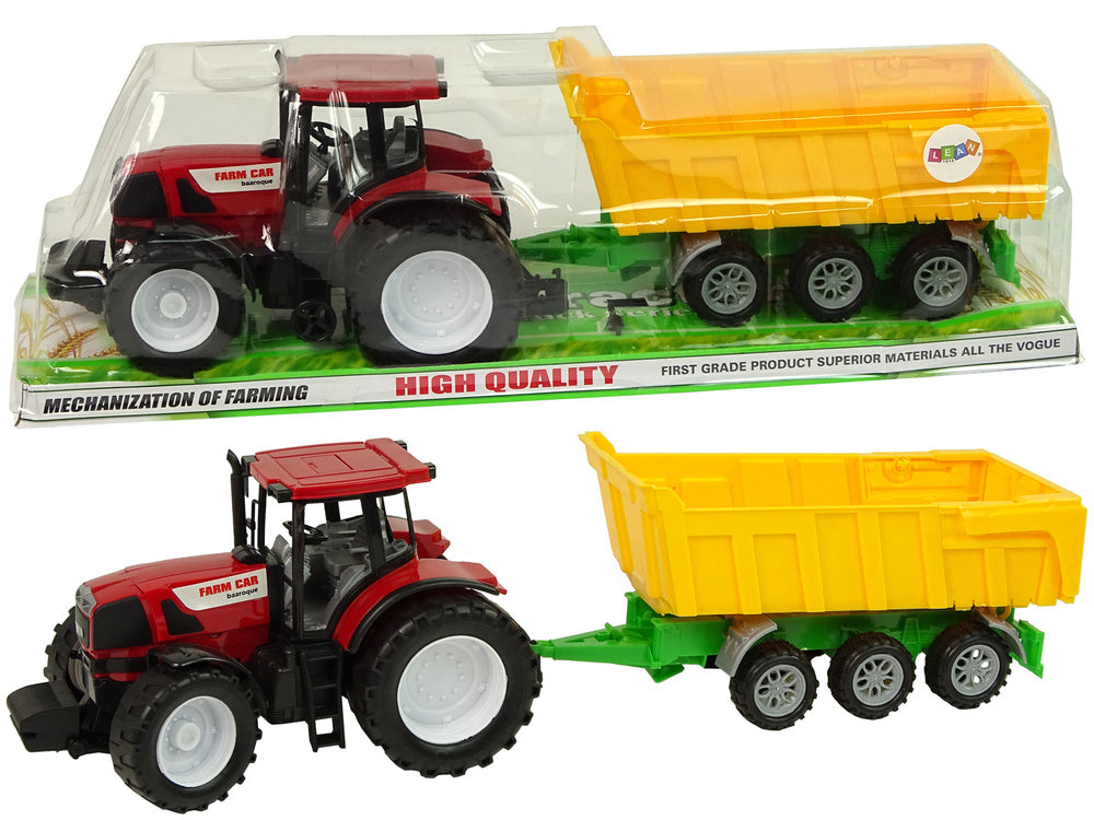 Trator basculante vermelho amarelo 50 cm