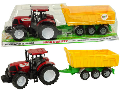 Trator basculante vermelho amarelo 50 cm