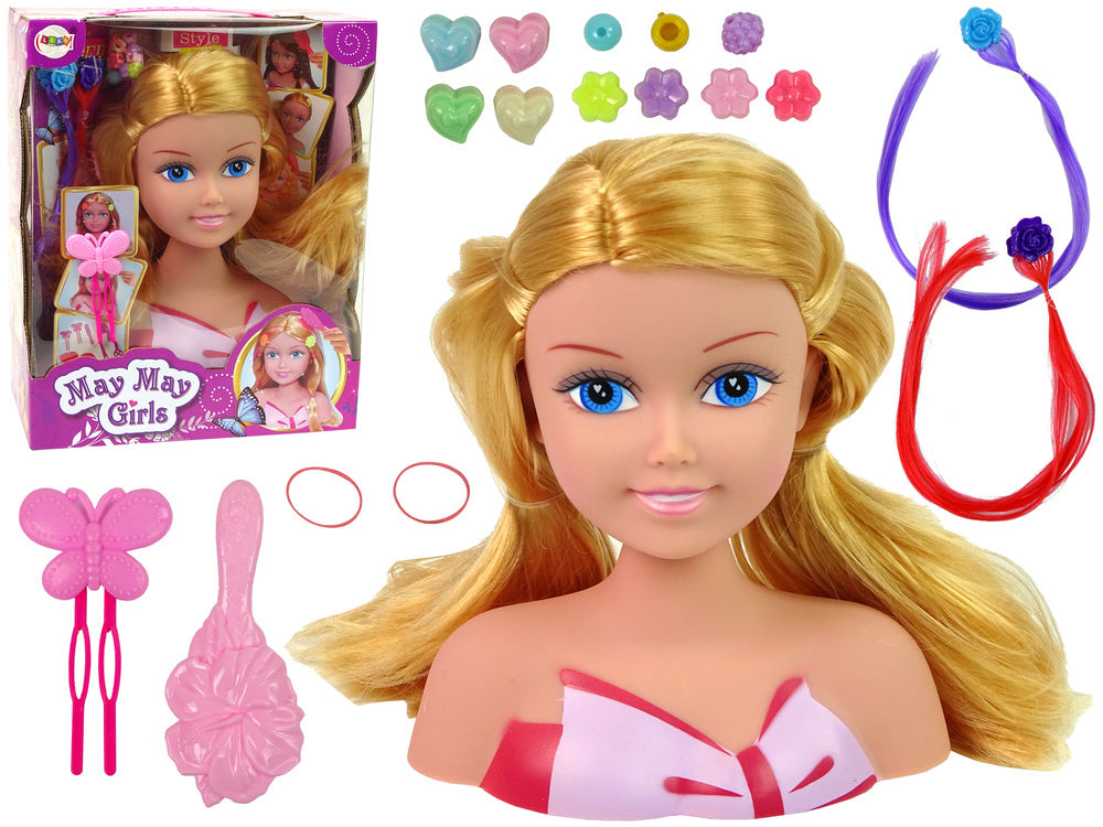 Acessórios cabeça boneca contas molas coloridas