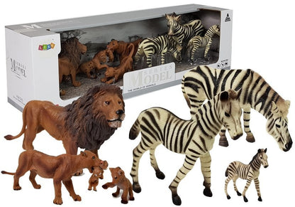 Animais selvagens África leão zebra família