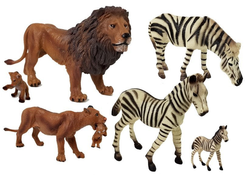 Animais selvagens África leão zebra família