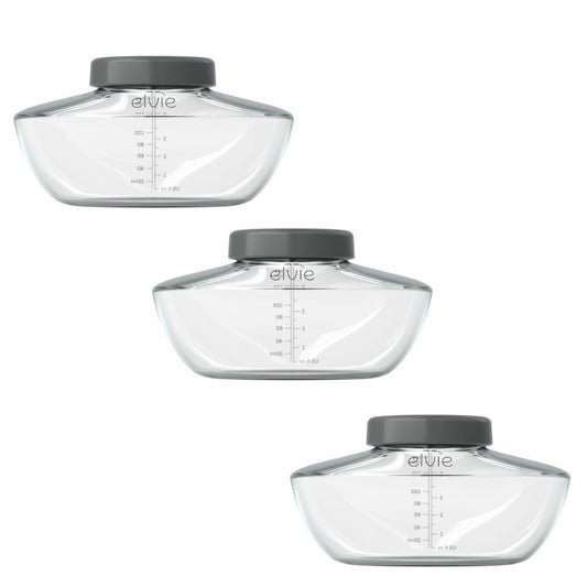 3 Frascos De Armazenamento De Leite Materno Para Elvie Pump