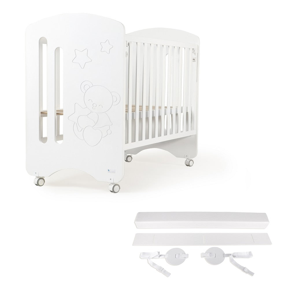 Berço Branco Premium + Kit Co-sleep Interbaby