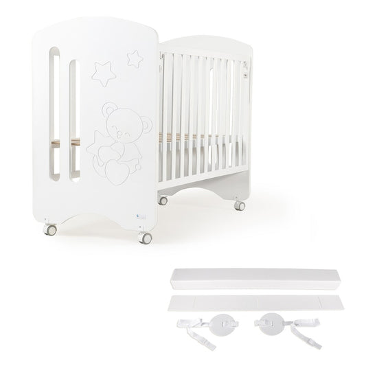 Berço Branco Premium + Kit Co-sleep Interbaby