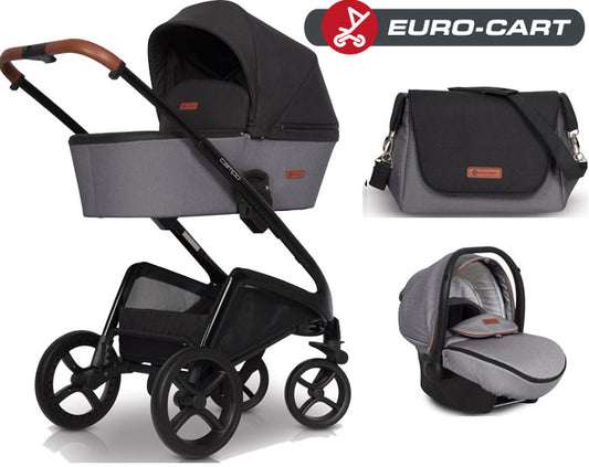 EURO-CART - CAMPO chassis, alcofa, + bolsa + Grupo 0+ ISOFIX READY Grey Fox