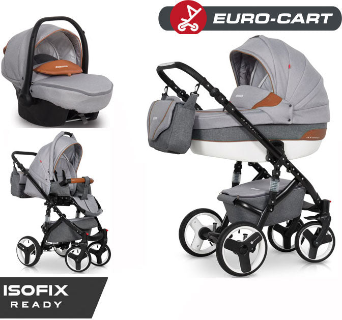 EURO-CART - Carrinho multifuncional DURANGO SPORT + Grupo 0+ ISOFIX READY Camel