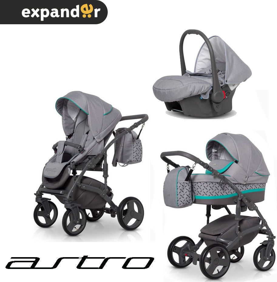 EXPANDER - Carrinho multifuncional ASTRO + CARLO ISOFIX READY Malachite