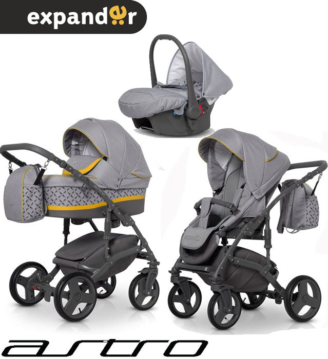 EXPANDER - Carrinho multifuncional ASTRO + CARLO ISOFIX READY Yellow