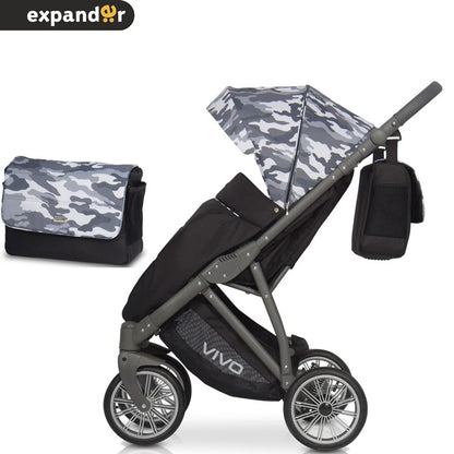 EXPANDER - Carrinho de bebé VIVO Military Grey