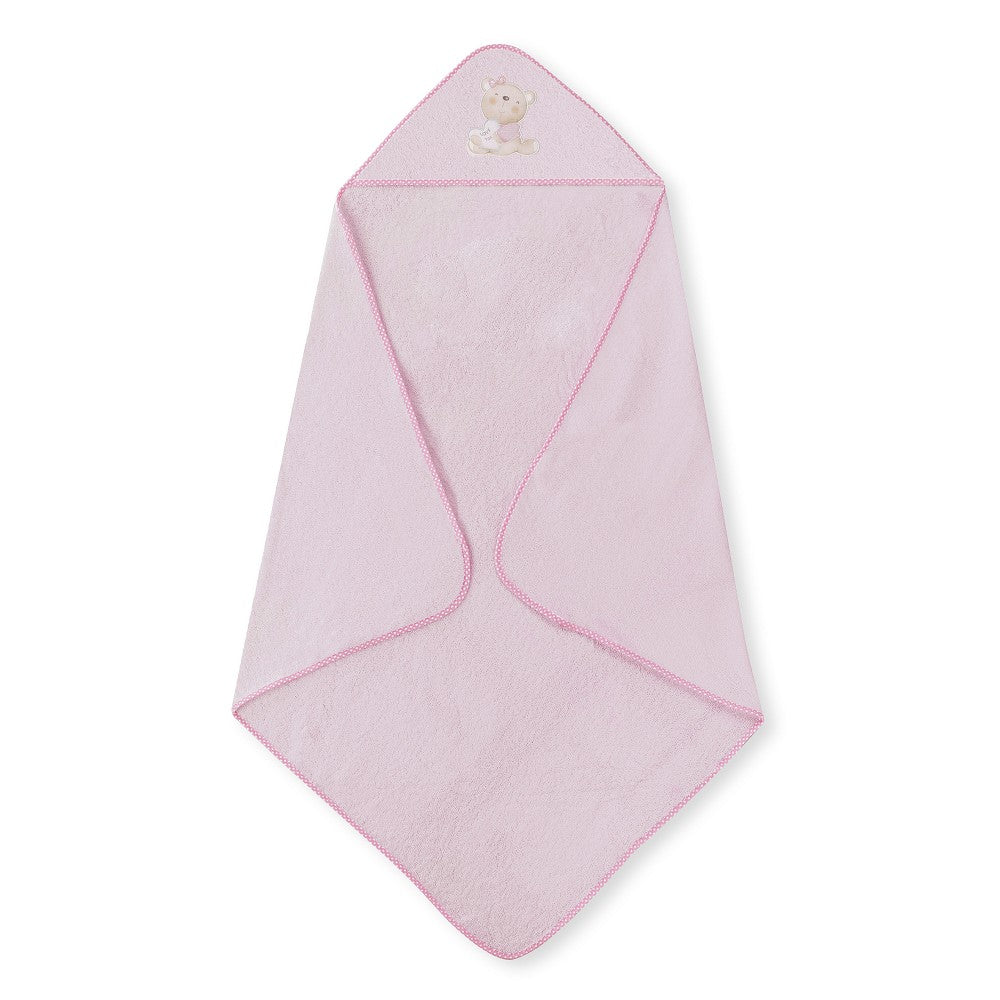 Toalha de banho 100X100 Algodão Terry+Escova&Comb Love You Rosa Interbaby