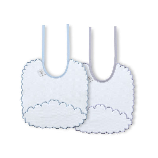 Babete (Pack 2 Unidades) 100% Algodão Cinza & Azul L Interbaby