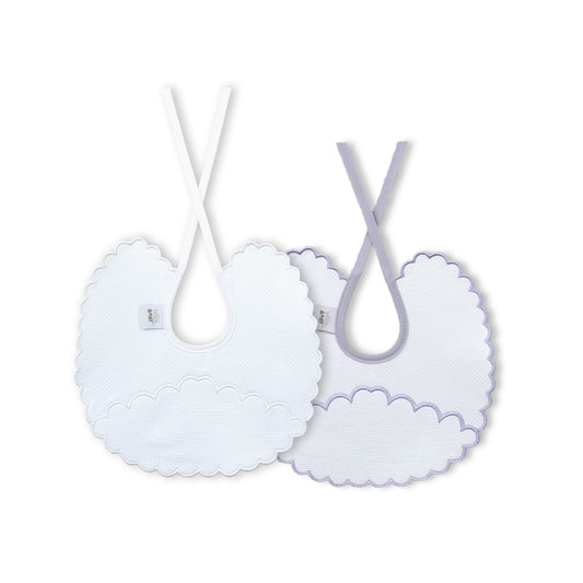 Babete (Pack 2 Unidades) 100% Algodão Cinza & Branco G Interbaby